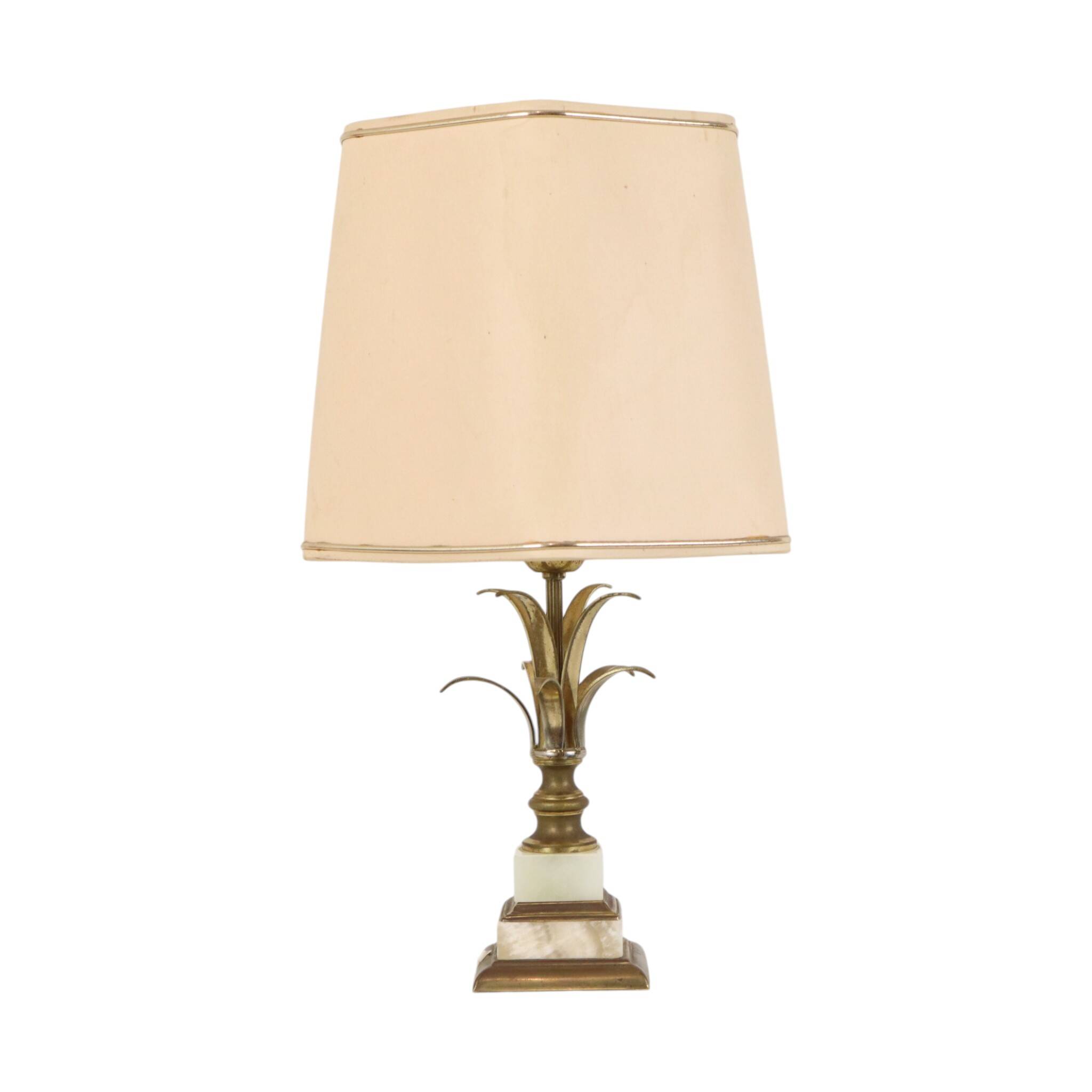 Vintage Palm Tree Pineapple Table Lamp, Massive, 1970s, 48cm