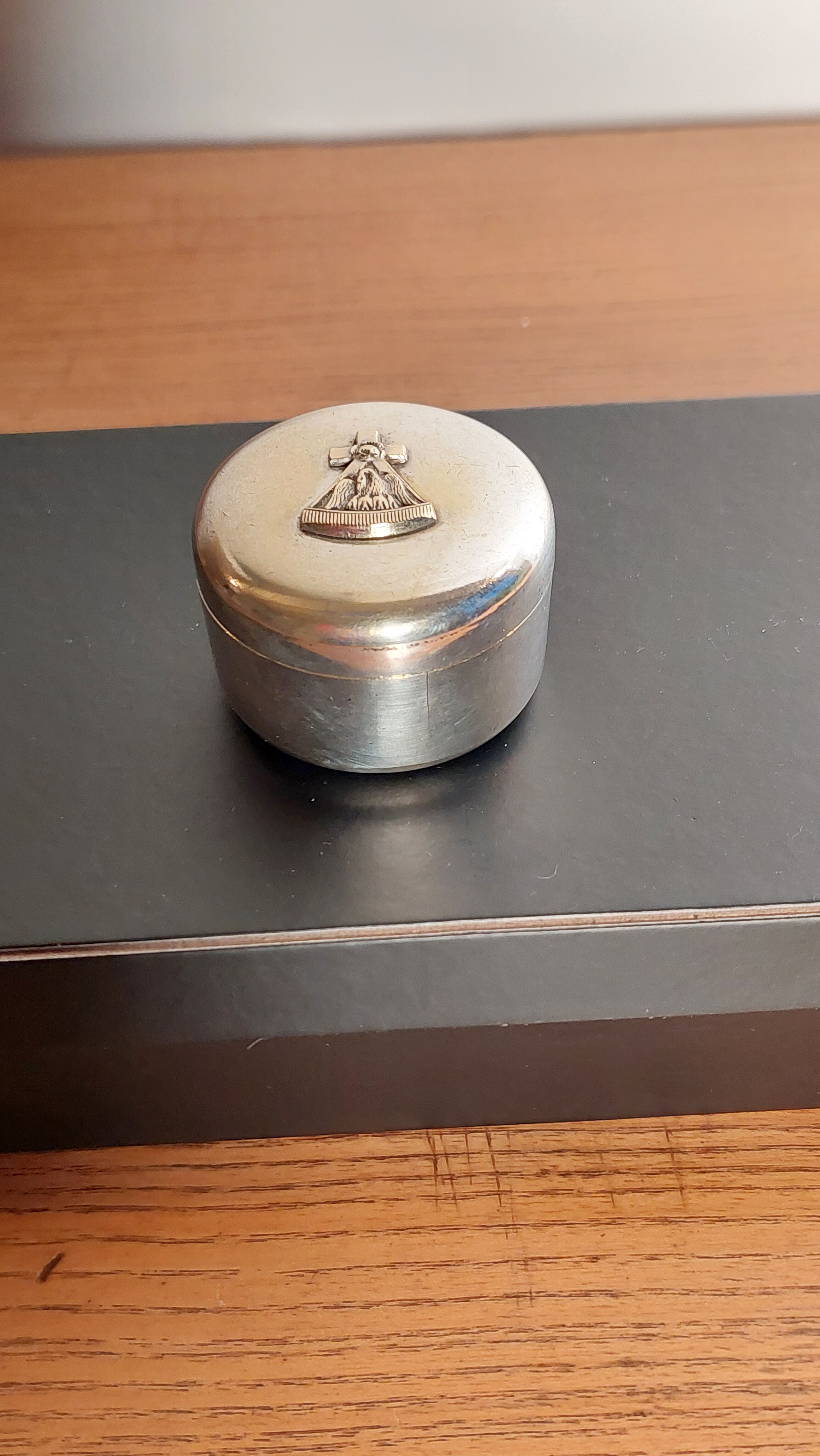 Silver bronze box freemasonry circa 1940