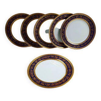Set of 6 Limoges porcelain plates