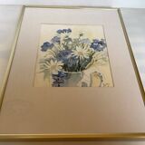 Watercolor flower bouquet frame