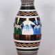 Art Deco Hand-Painted Vase in Ceramic, Slovakia, 1940s