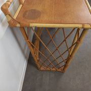 Bureau et sa chaise en rotin