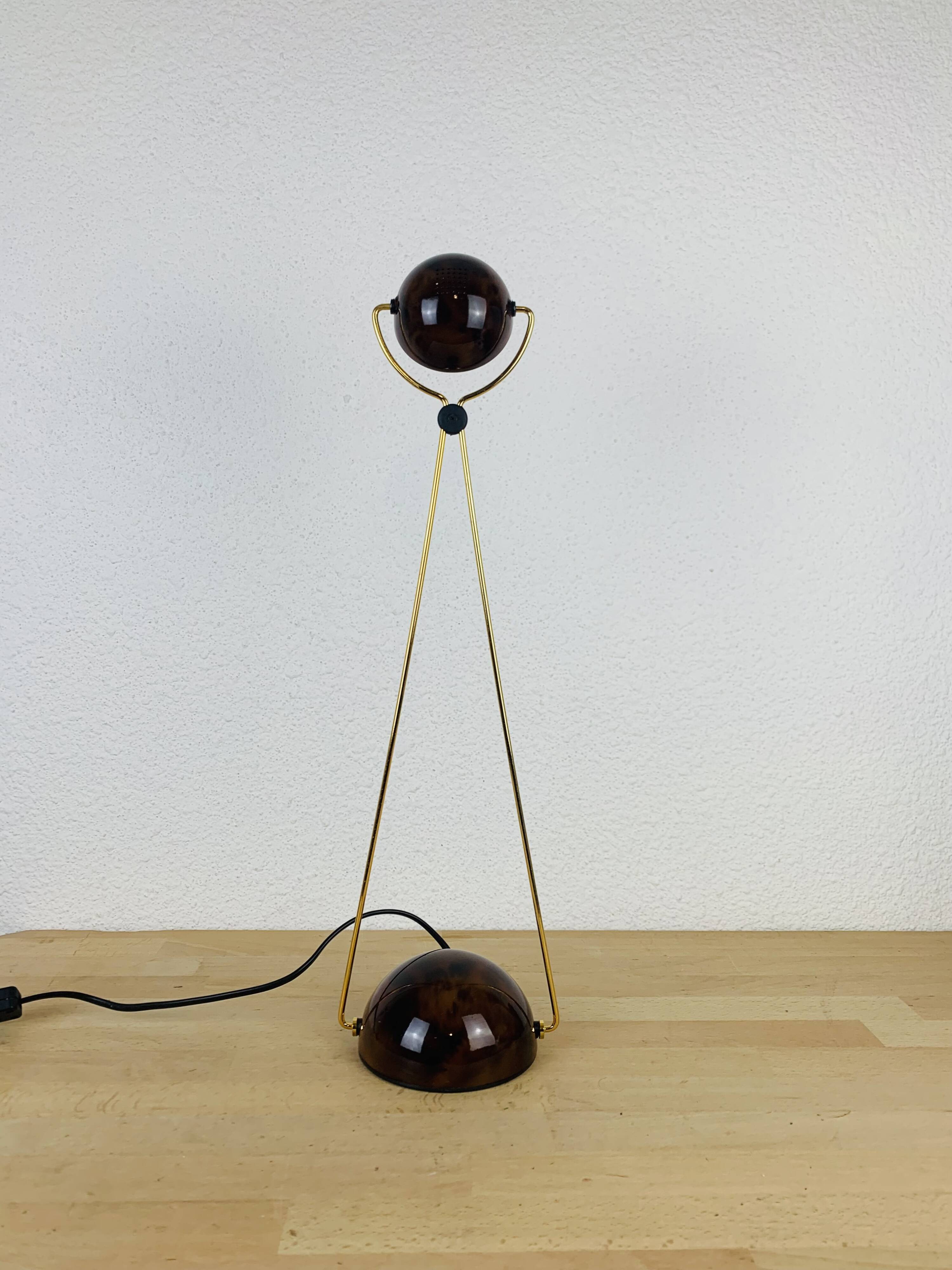Meridiana lamp by Paolo Piva for Stefano Cevoli, tortoiseshell