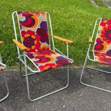 Vintage 70s Flower Power camping chair