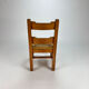 Mid century pine and rush dining chairs, set of 6, 1960s