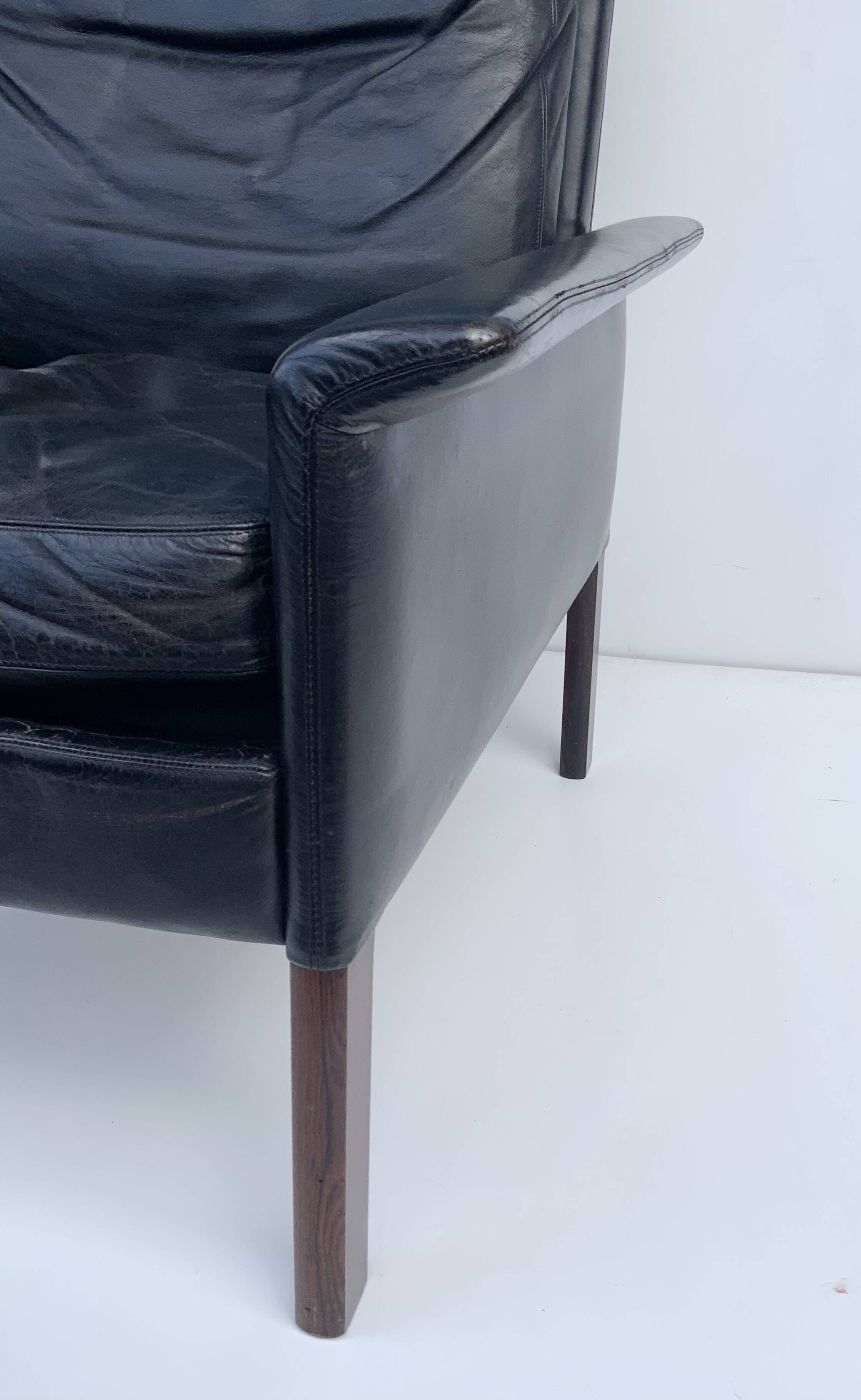 Vintage Retro Danish High Back Armchair Designed by H.Olsen Denmark 1960s