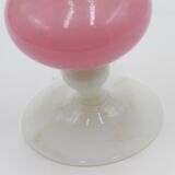 Pink and white opaline vase