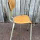Vintage industrial chair Tubax in wood and metal