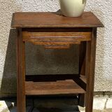 1940s bedside table in solid oak