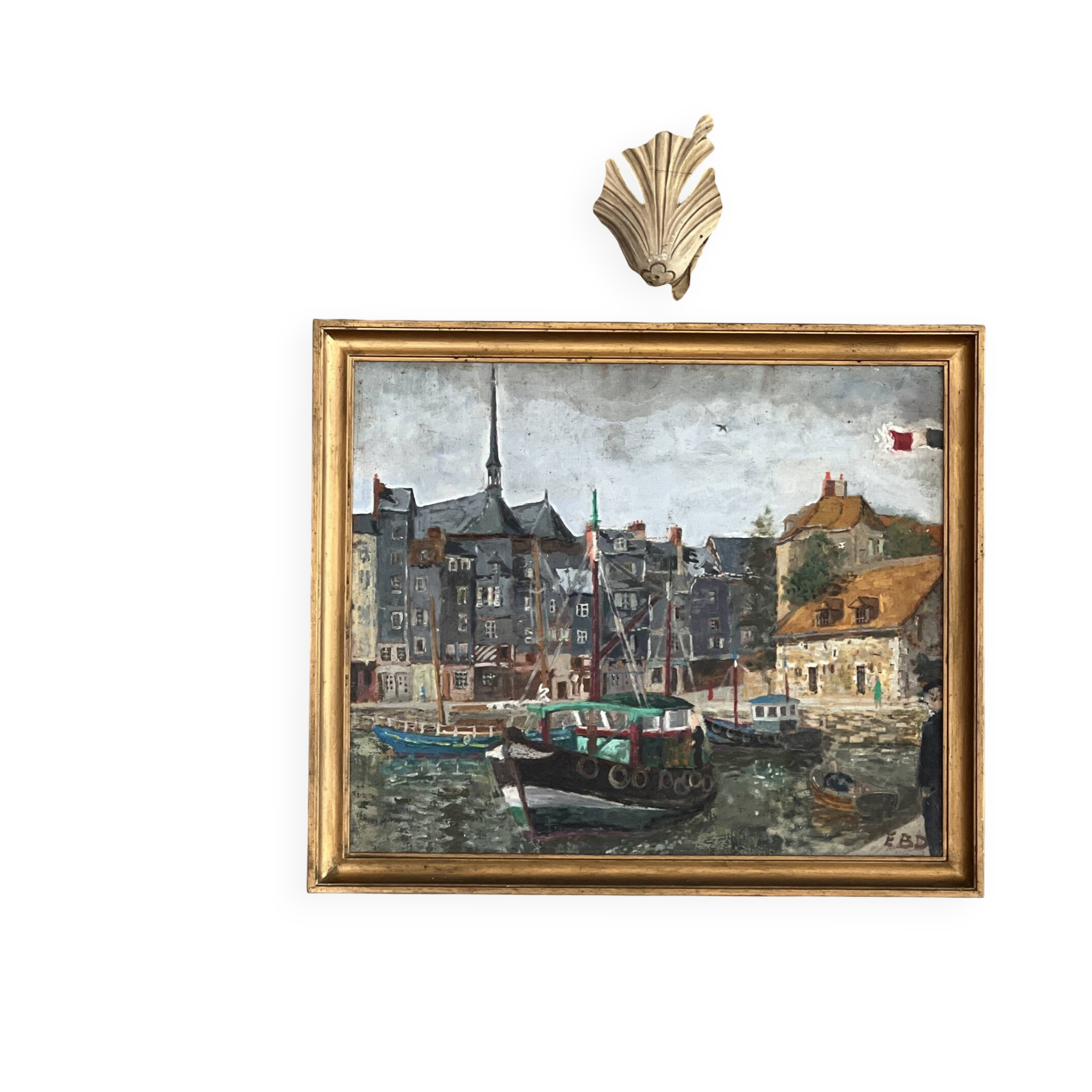 Huile sur toile Honfleur
