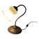 Tulip table lamp with a swan neck in brass and opaline Art Deco.