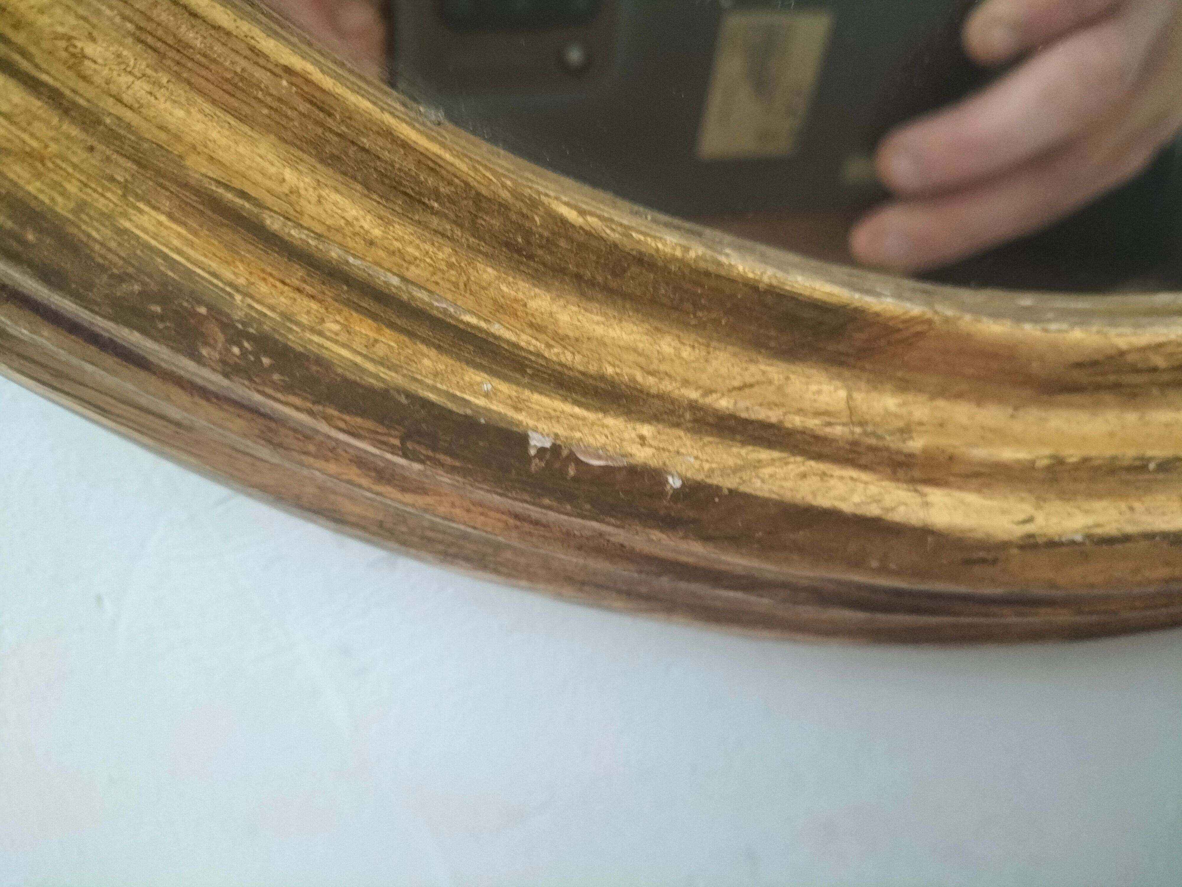 Round golden mirror, 46 cm