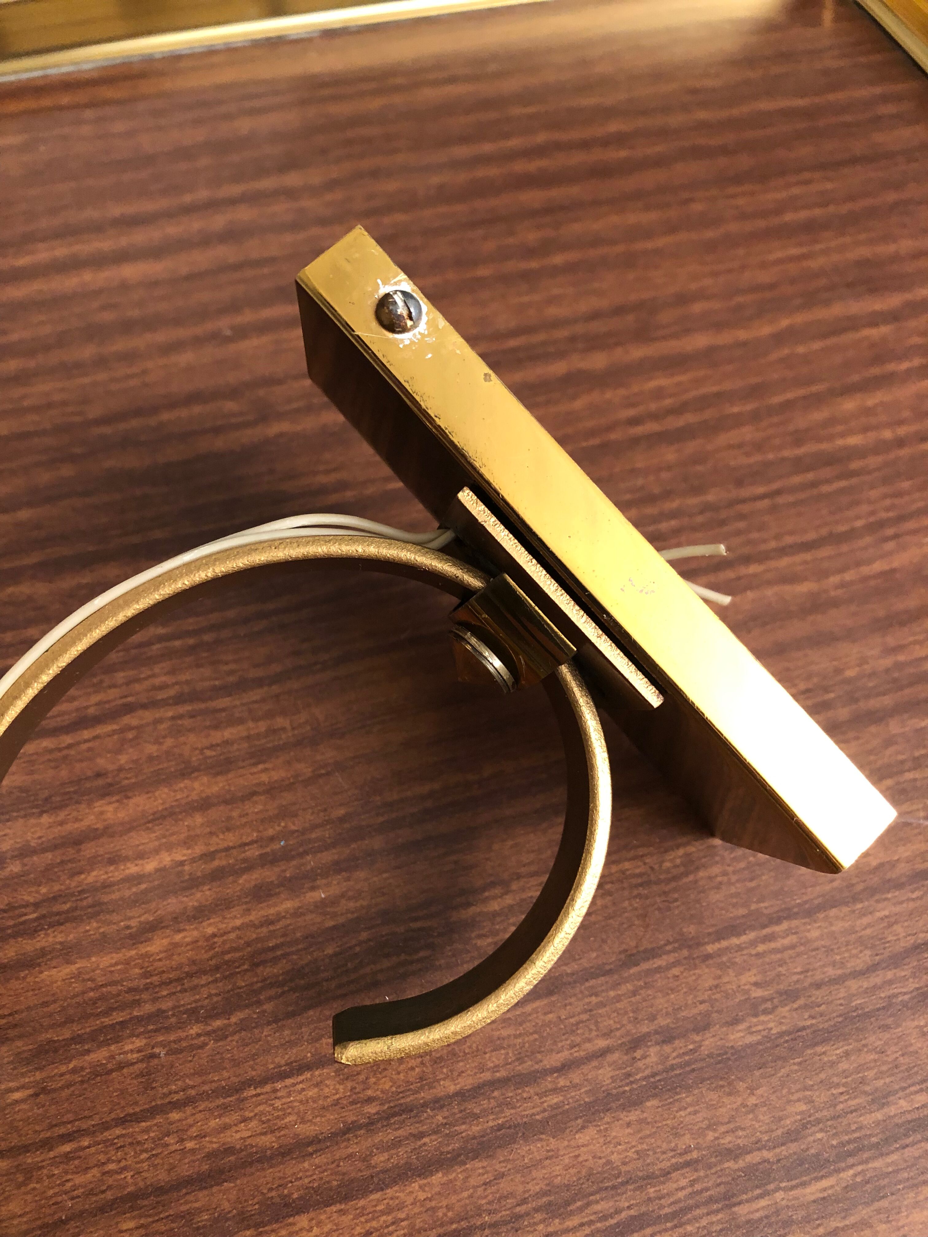 Midcentury vintage brass wall sconce