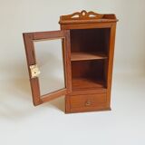 Wall display case early 20th Solid Burmese teak Height 55 cm