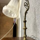 Degué: 1880s gilt bronze desk lamp