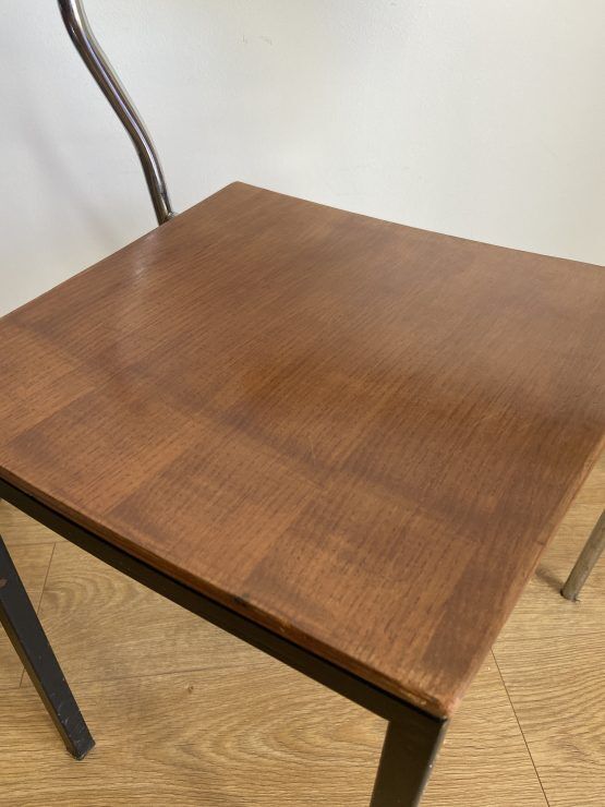 Pair of chairs design in wood and metal model "rio" by Pascal Mourgue