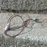 Art Deco night light in marble and enamelled glass from the 1930s.