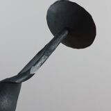 Vintage Mid Century brutalist handforged candleholder