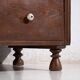 Antique solid pine chest of drawers – European rustic furniture with ceramic handles – circa 1900