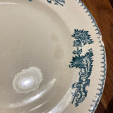 Set of earthenware plates of Longwy Fismes late nineteenth