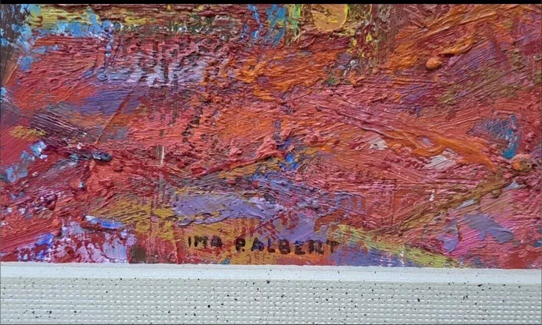 20th century Portrait of Two Women Oil Painting on Canvas