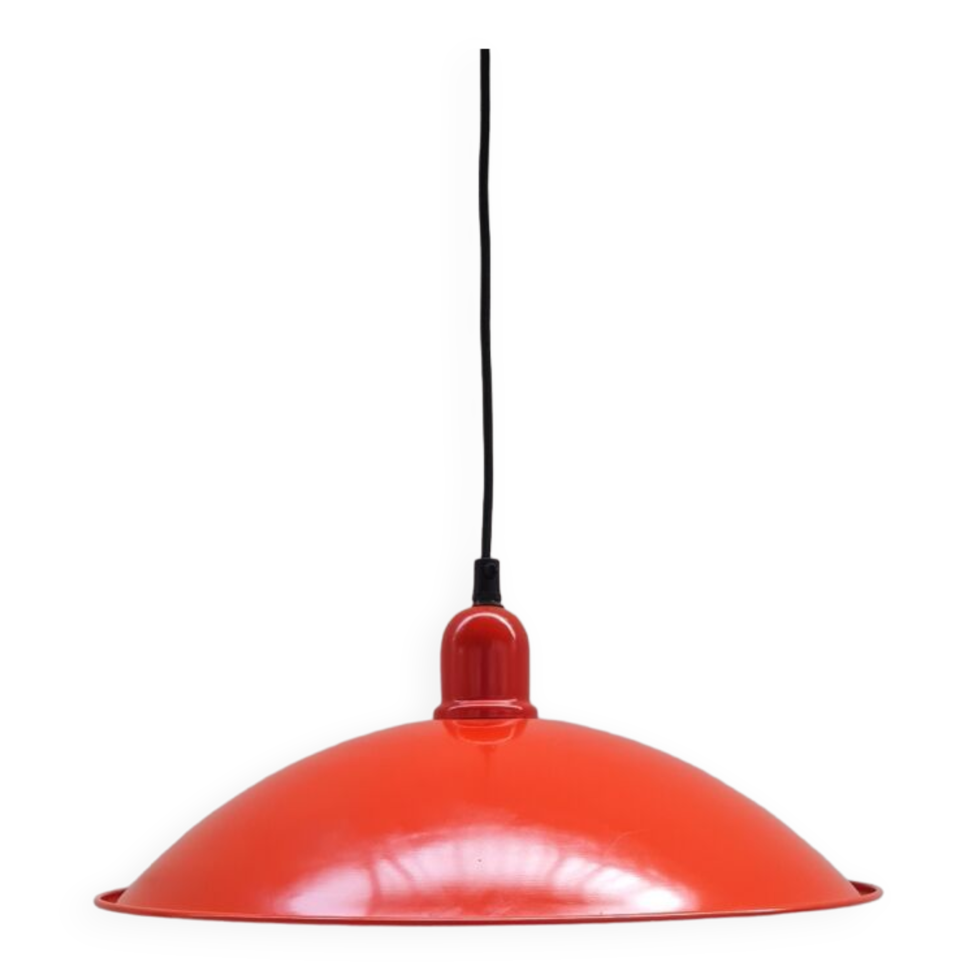 Enamelled sheet metal pendant light