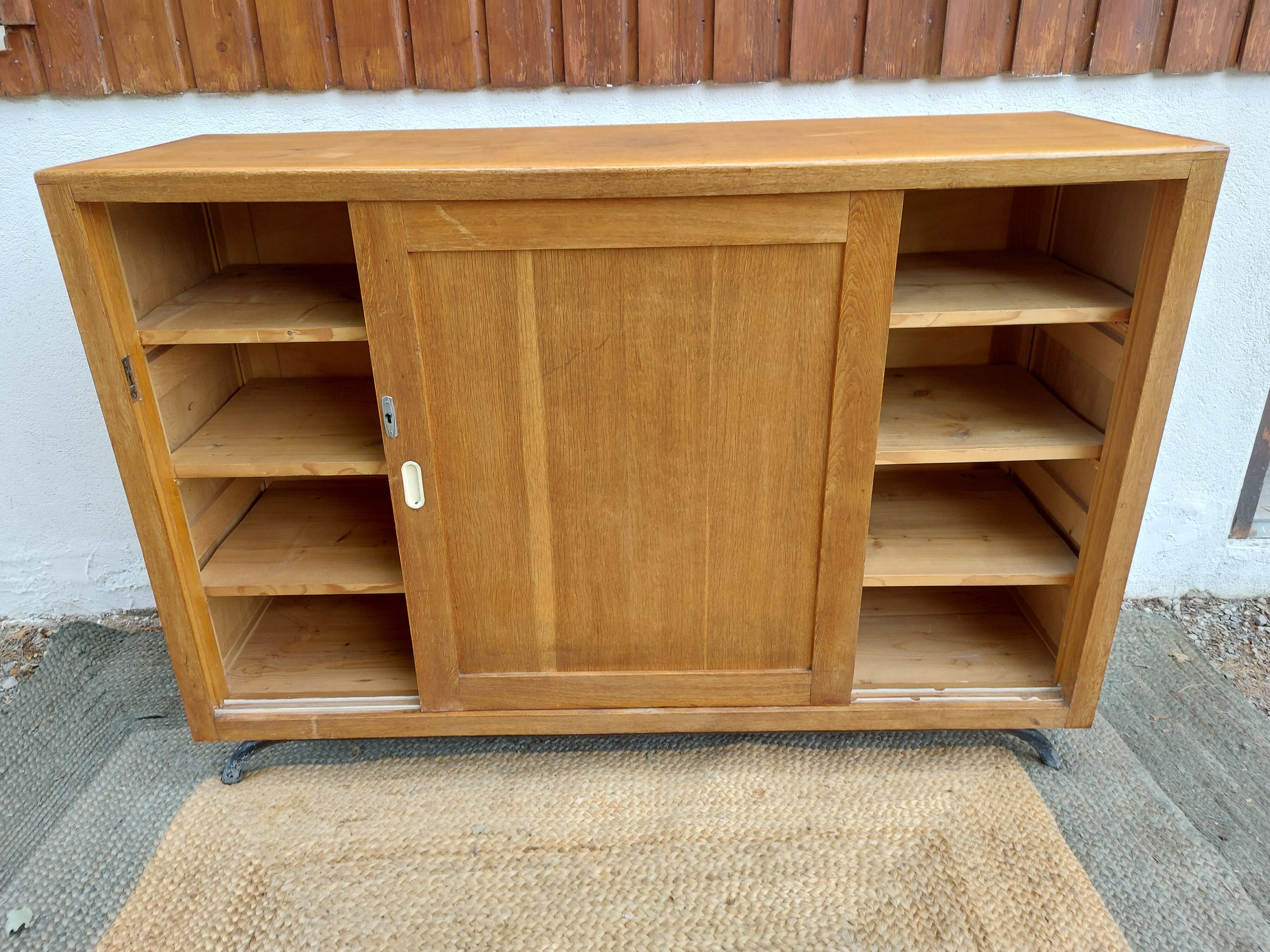 Sideboard, sliding doors, 1970s vintage