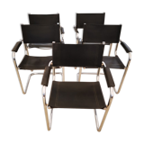 Set of 5 armchairs 1980