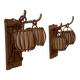 Vintage pair of rattan wall lights, France, 1950.
