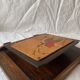 Art Deco wall mail holder in painted wood - bird decor