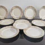 White and golden dessert plates Villeroy and Boch