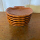 Série 6 Coupelles EMILE HENRY Céramique Marron Forme Coquillage Vintage
