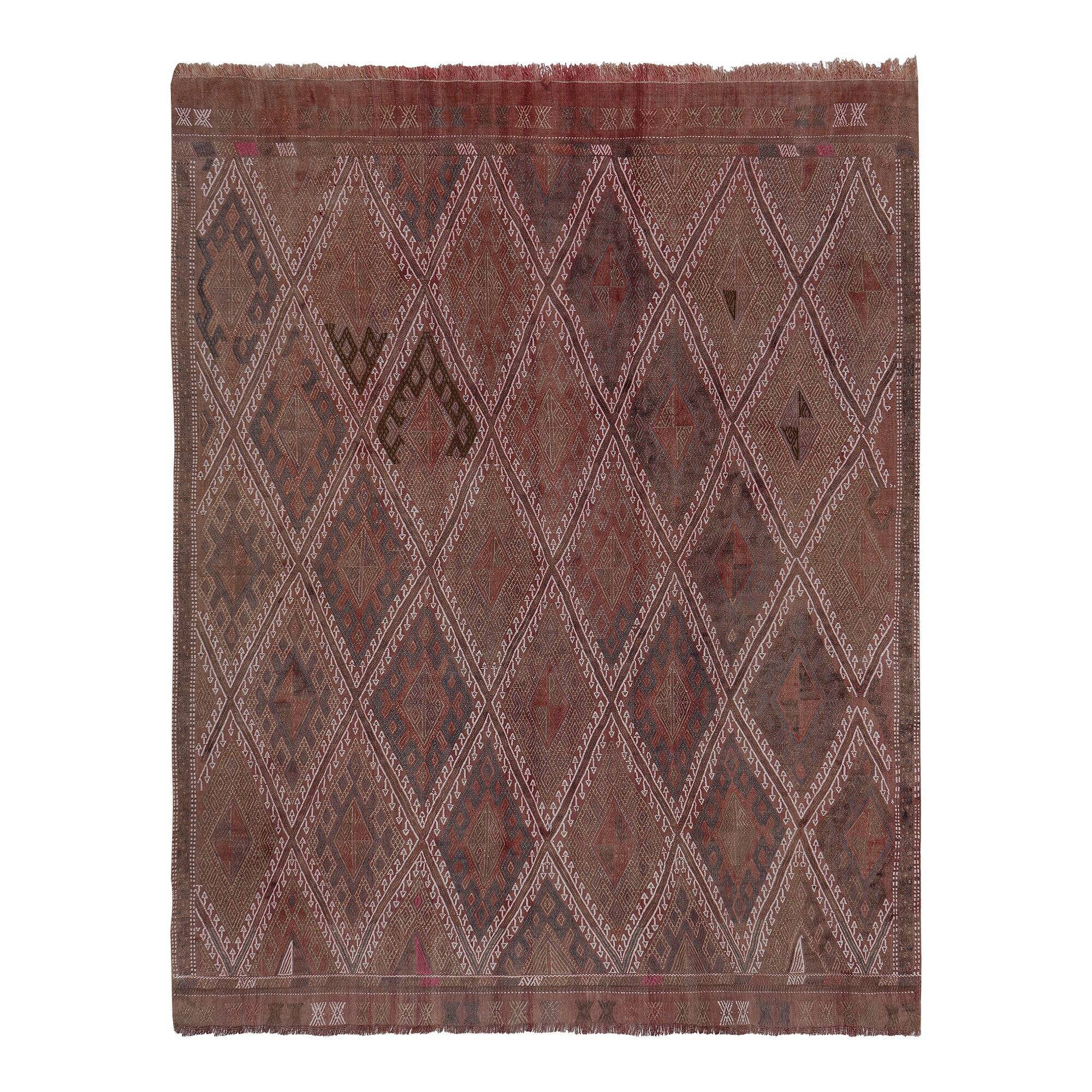 Vintage Turkish kilim handwoven 174x230 cm