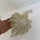 Murano Barovier 'Zebrati' Decor Glass Shell Bowl Hollywood Regency, 1960s