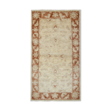 Cream Rug Handwoven Traditional Zeigler Carpet- 65x118cm