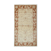 Tapis traditionnel Zeigler crème tissé à la main - 65x118cm