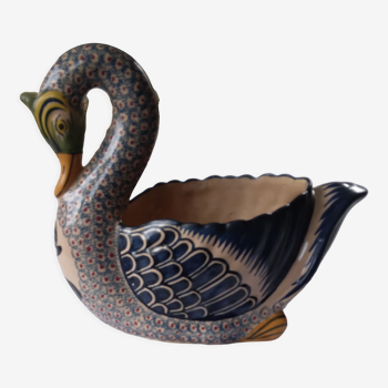 Swan pot cover Henriot Quimper