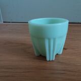 Coquetier opaline vert pâle art déco