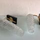Pair of brass sconces and tulip glass 60