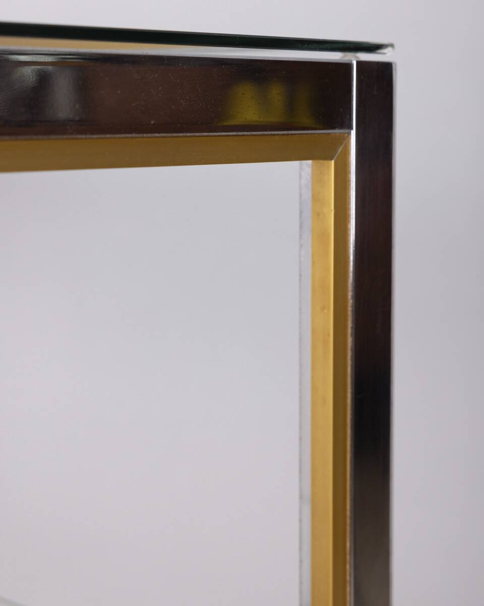 Étagère en métal et verre des années 1970, conçue par renato zevi
