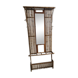 70s bamboo coat rack