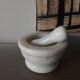 Mortar with marble pestle