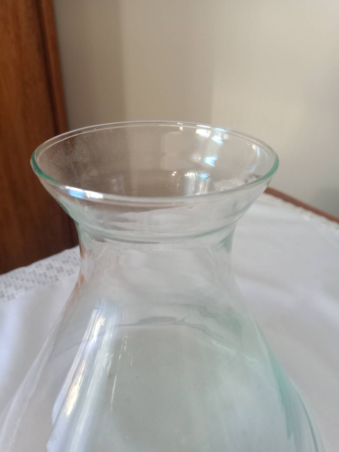 Carafe de chimie / vase en verre soufflé