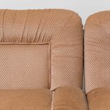 Set di 3 poltrone modulari in tessuto beige anni ’70 vintage modernariato