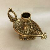 Golden brass candle holder Napoleon III style