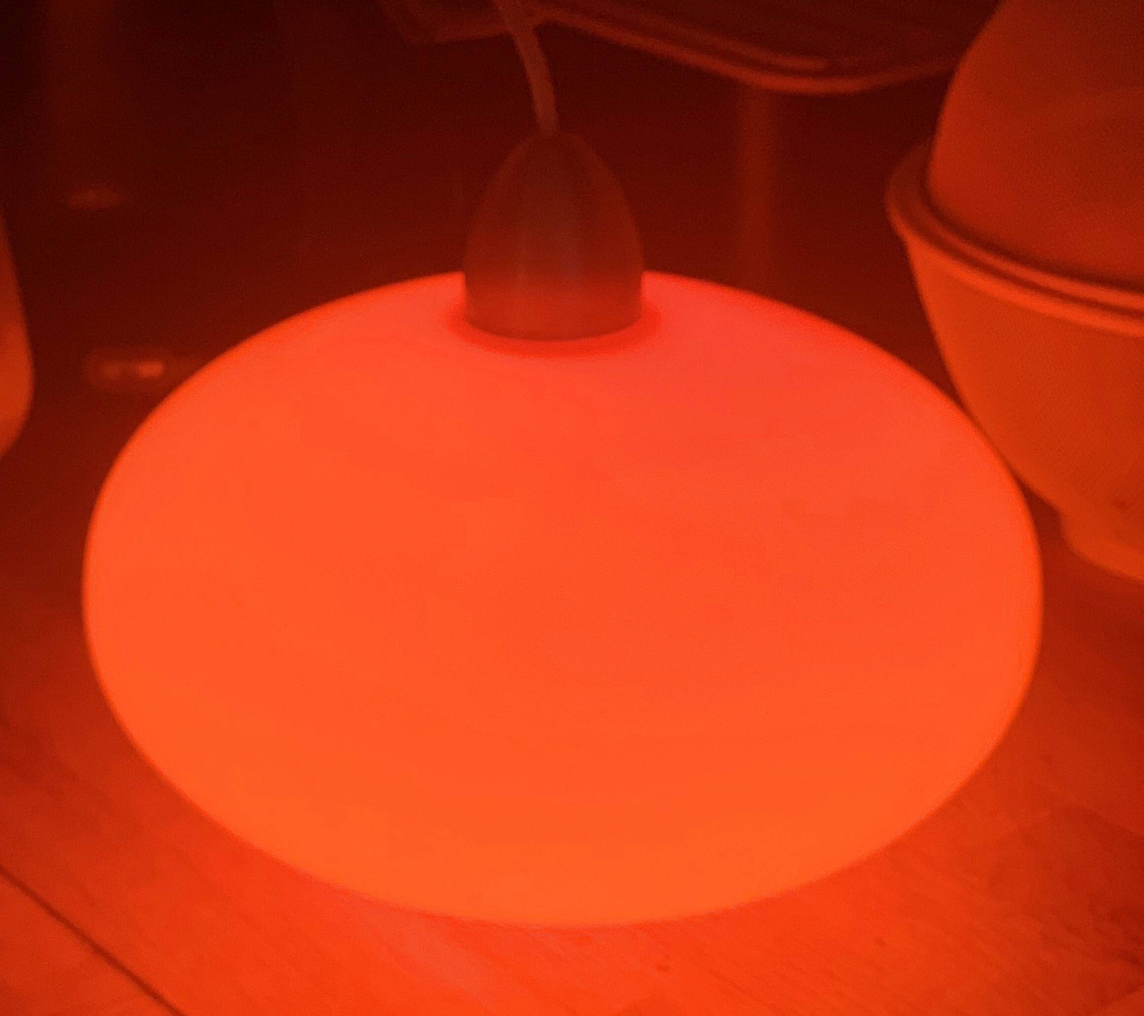 Vintage orange opaline glass pendant light
