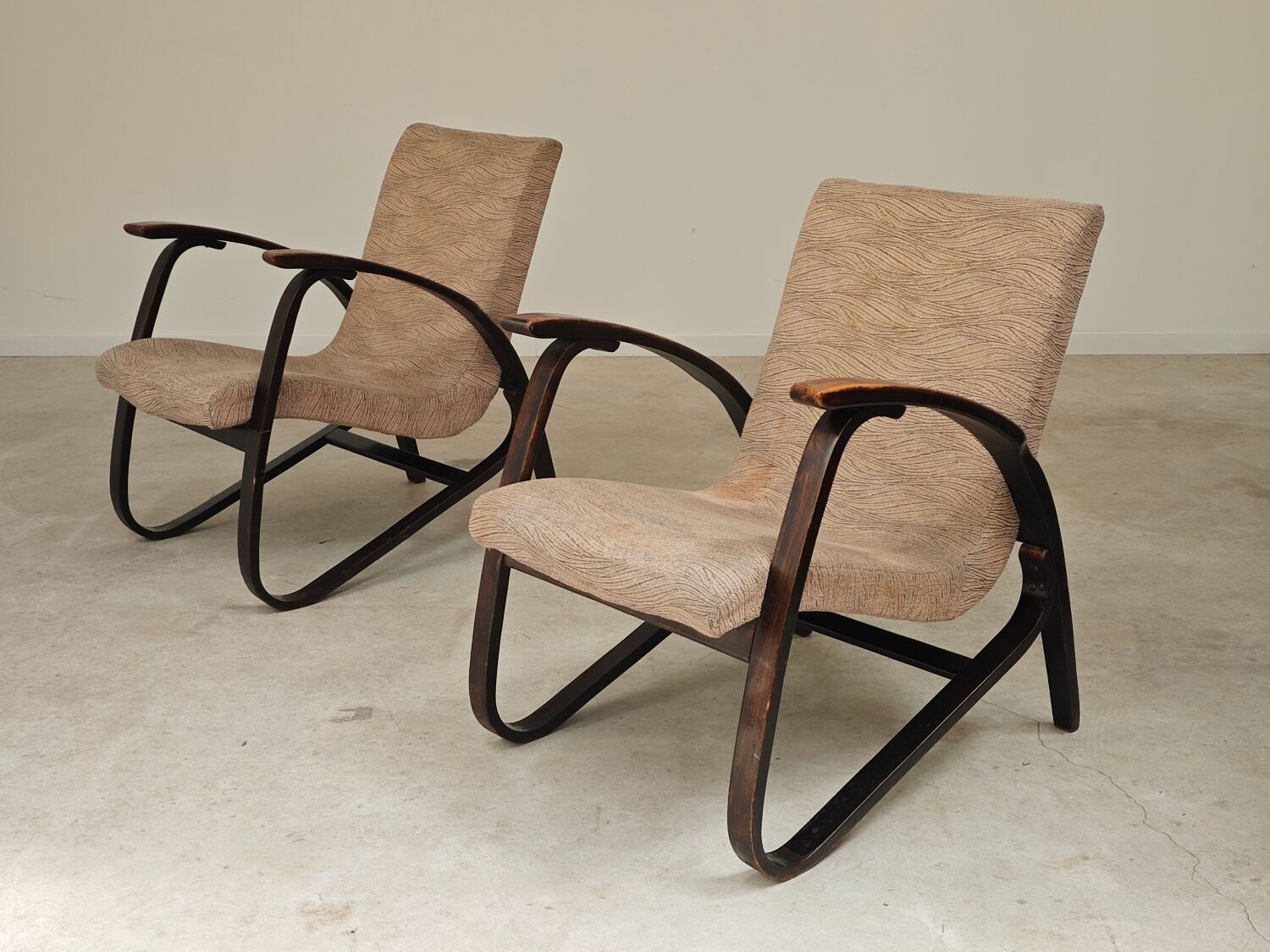 Pair of Art Deco armchairs by Jan Vanek 1930