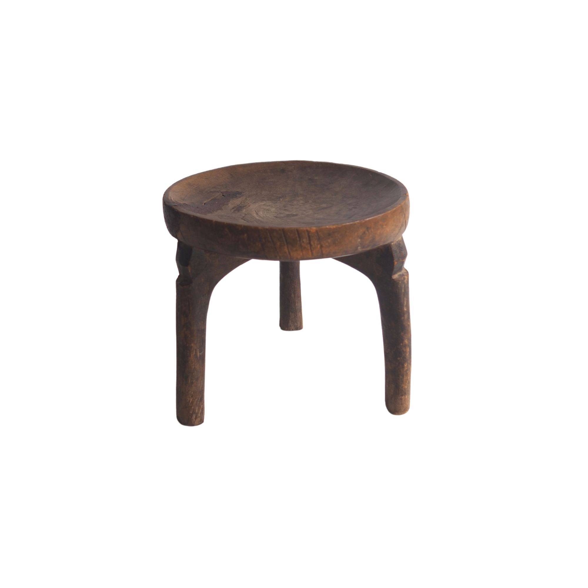 Wa-Hehe tribal carved tripod stool, Tanzania 1950s