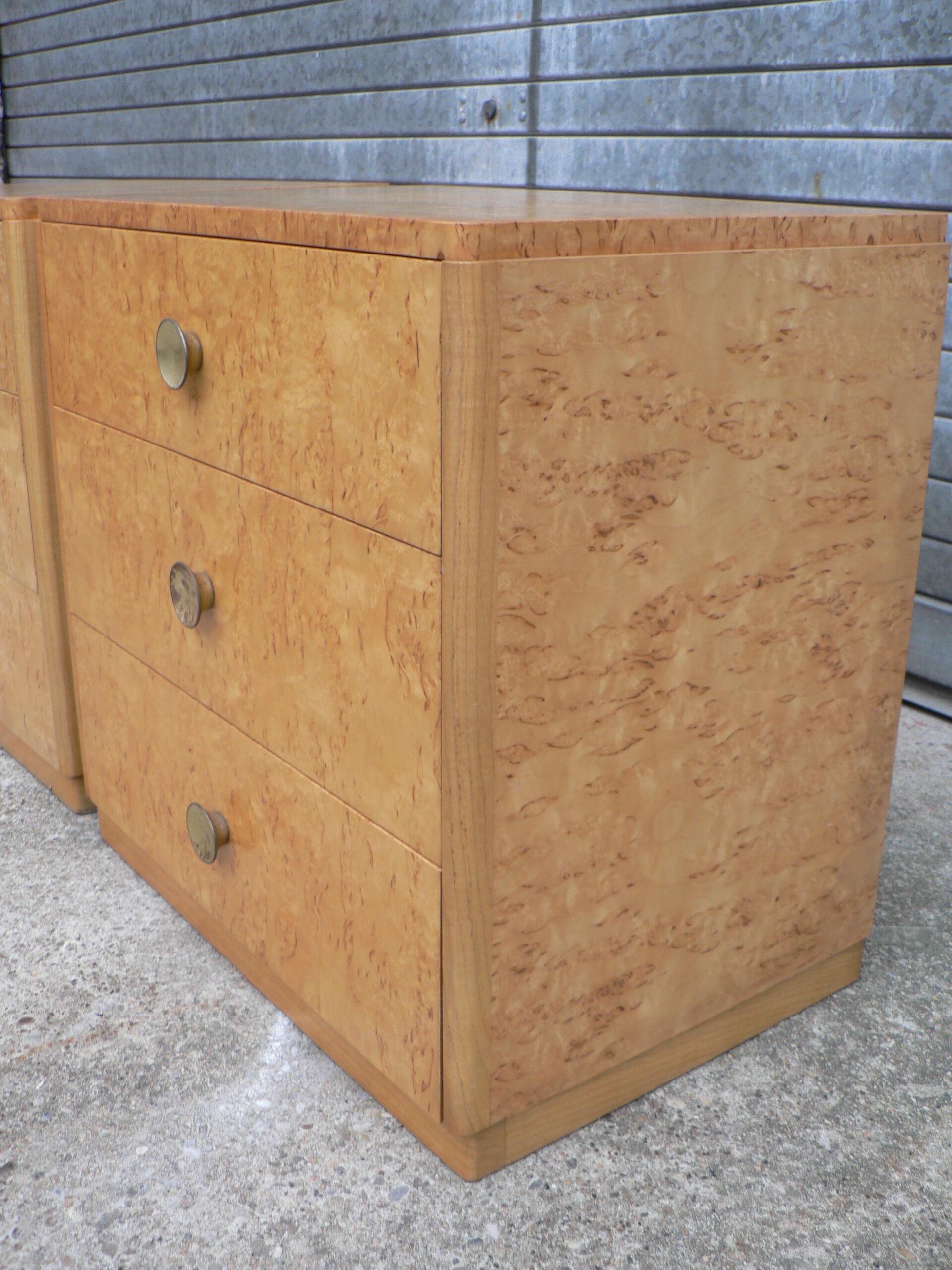 Pair of art deco bedside commode