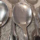 10 silver-plated metal ice scoops, silversmith Saglier Frères, gadroons